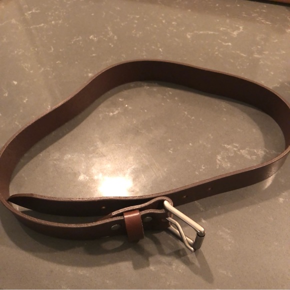 Line of Trade Leather Belt in Dark Brown (belt size 32/waist 28-30) - Picture 2 of 3
